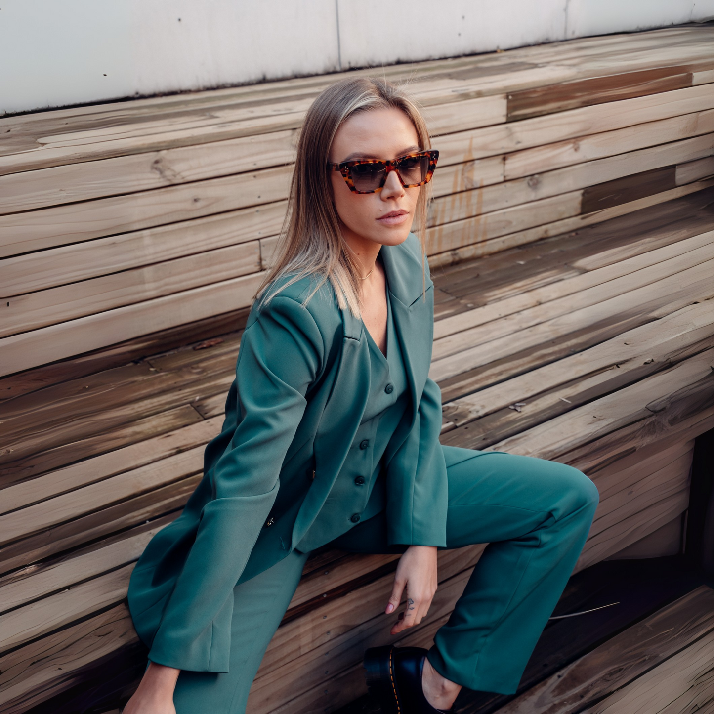 BLAZER ALFAIATARIA COM BOTÕES DOURADOS