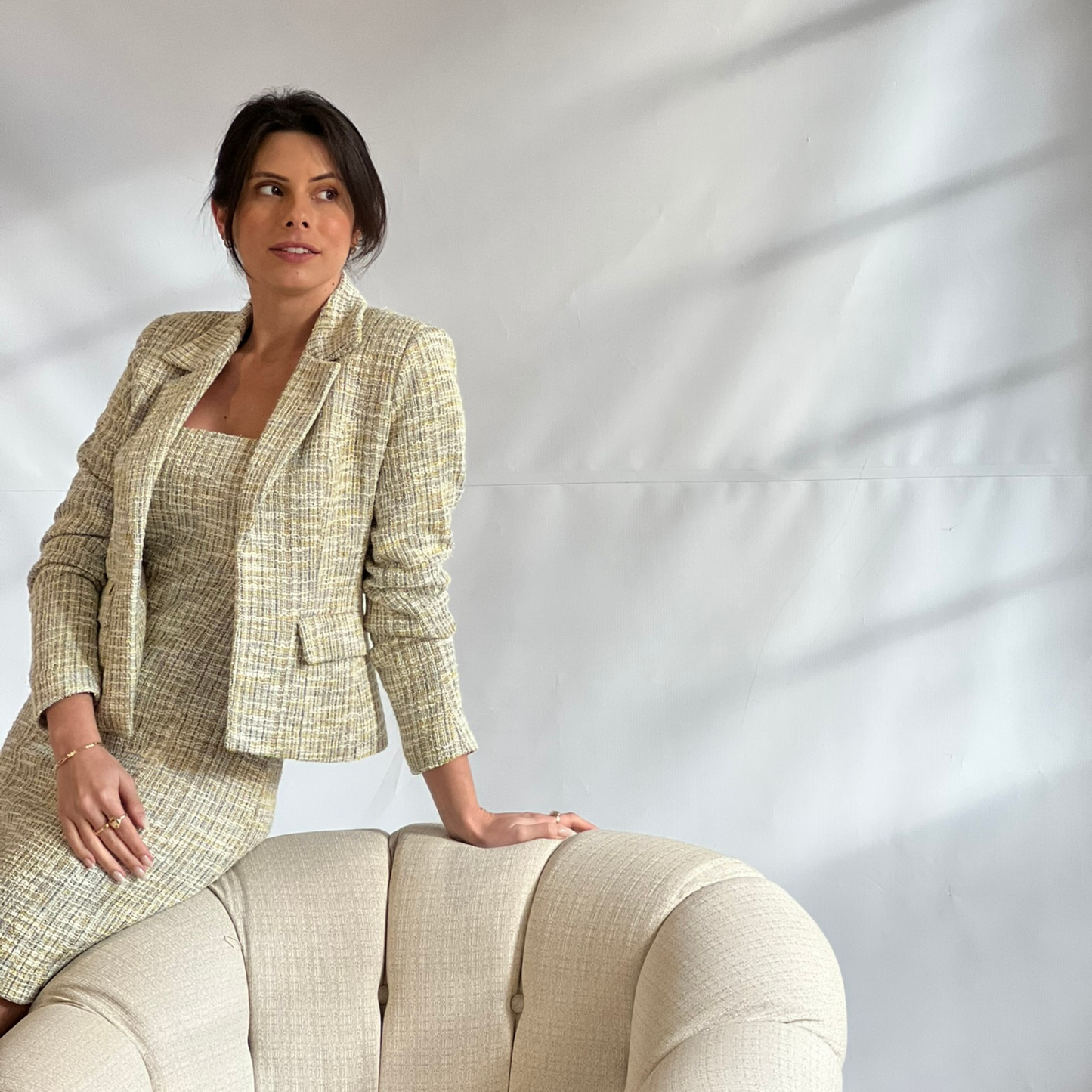 BLAZER ALFAIATARIA EM TWEED