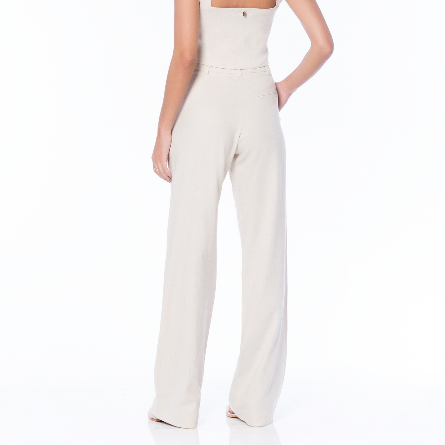 CALÇA PANTALONA EM LINHO