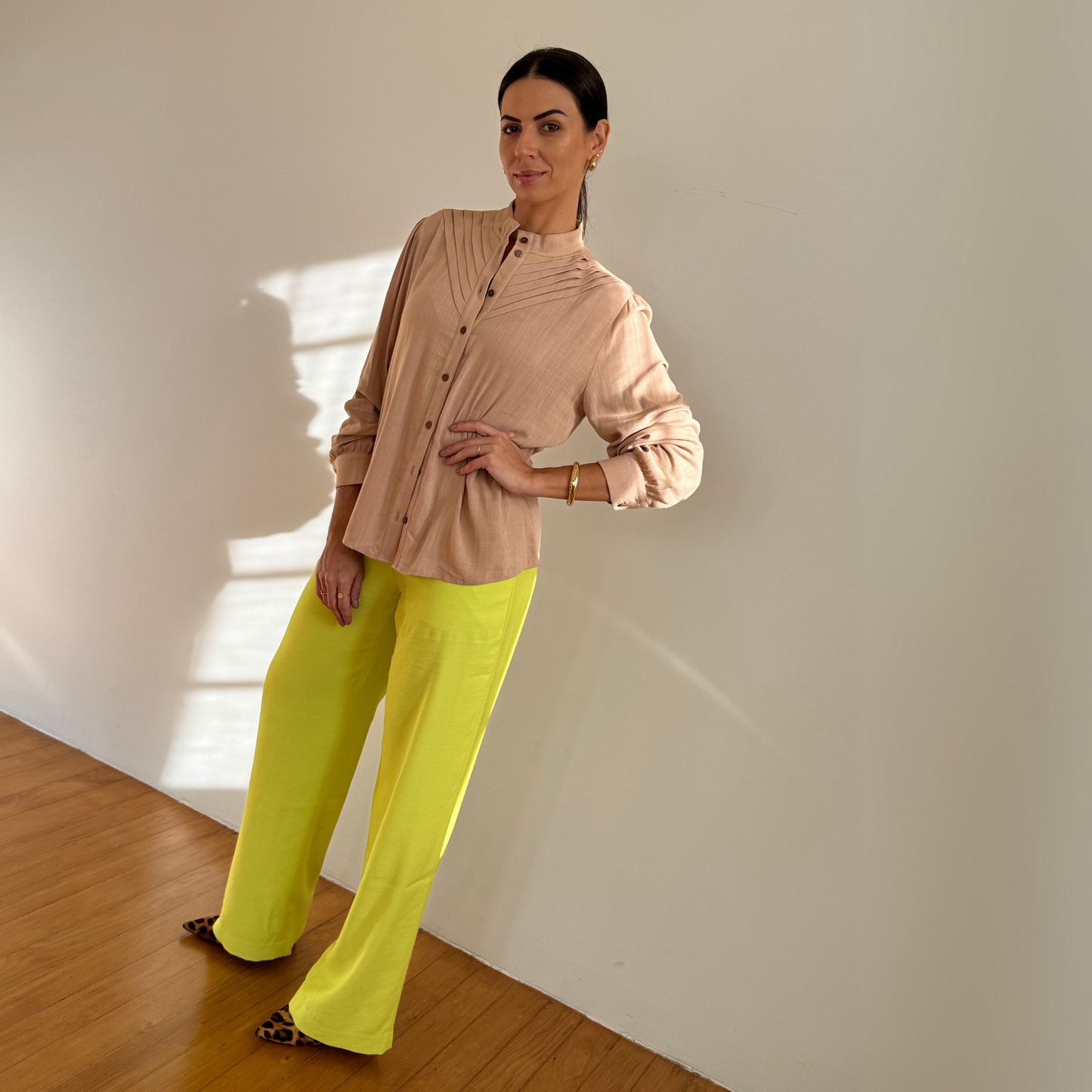 CALÇA PANTALONA EM VISCOSE