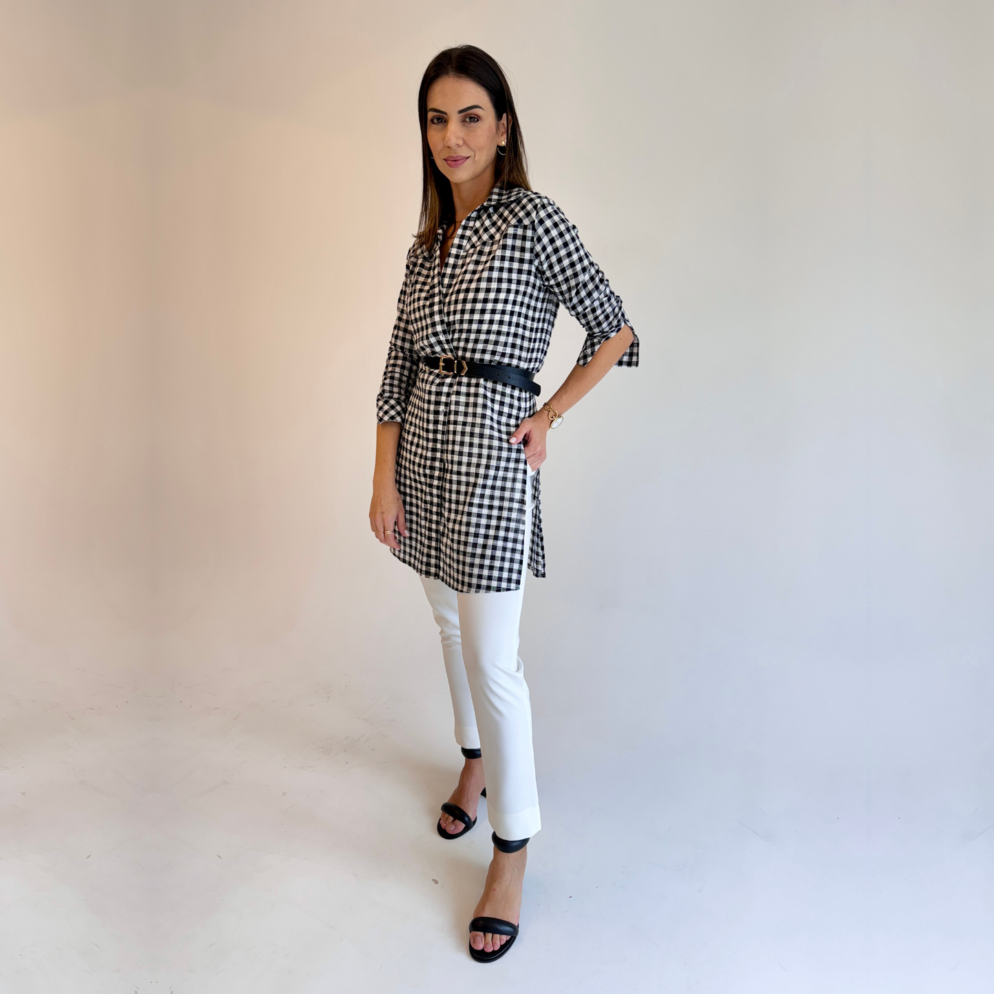 CAMISA ALONGADA FENDA LATERAL
