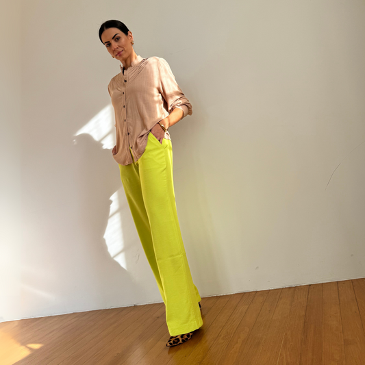 CALÇA PANTALONA  EM VISCOSE
